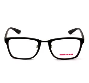 Prada VPS 06L - Preto Fosco/Vermelho DGO-1O1 55mm - Óculos de Grau