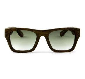 Óculos Evoke Wood Series Bamboo Collection 02 Dark Wood Laser Green Gradient